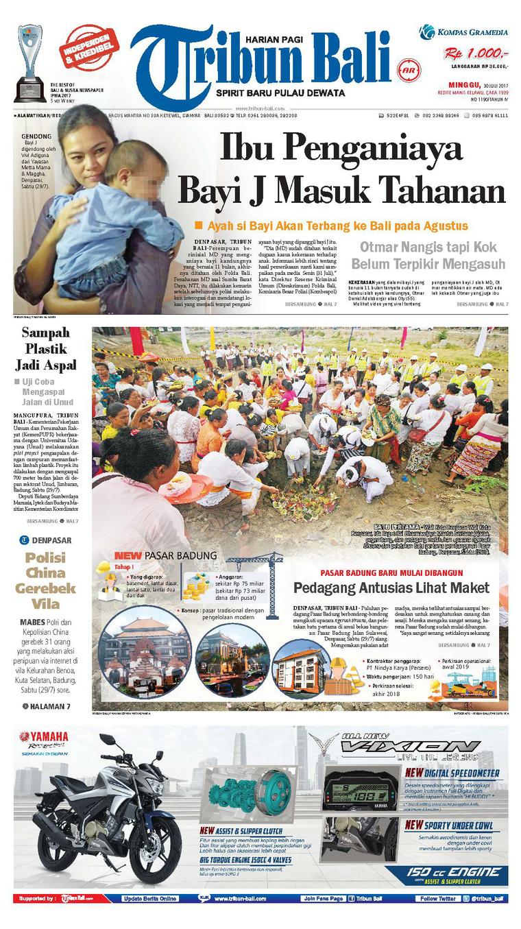 Tribun Bali Newspaper 30 July 2017 - Gramedia Digital