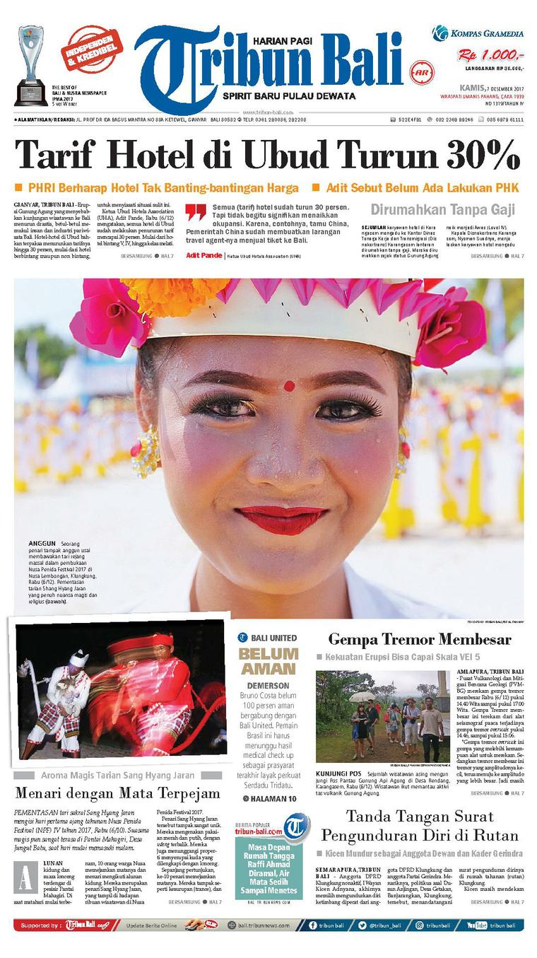 Tribun Bali Newspaper 07 December 2017 - Gramedia Digital