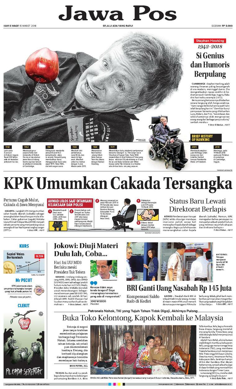  Jawa Pos Newspaper 15 March 2019 Gramedia Digital