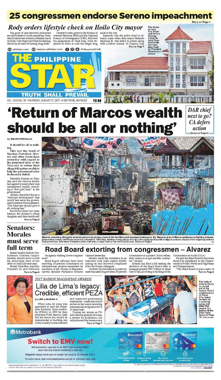 The Philippine Star Newspaper 31 August 2017 - Gramedia Digital