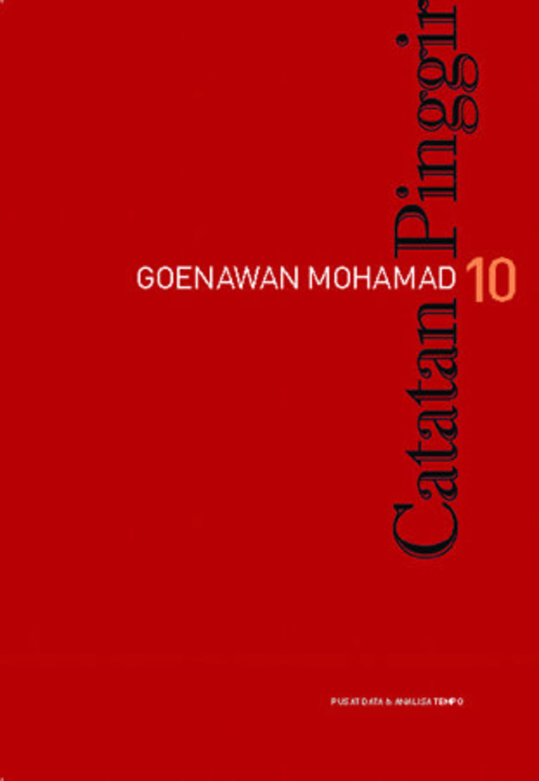 Jual Buku Catatan Pinggir 10 oleh Goenawan Mohamad 