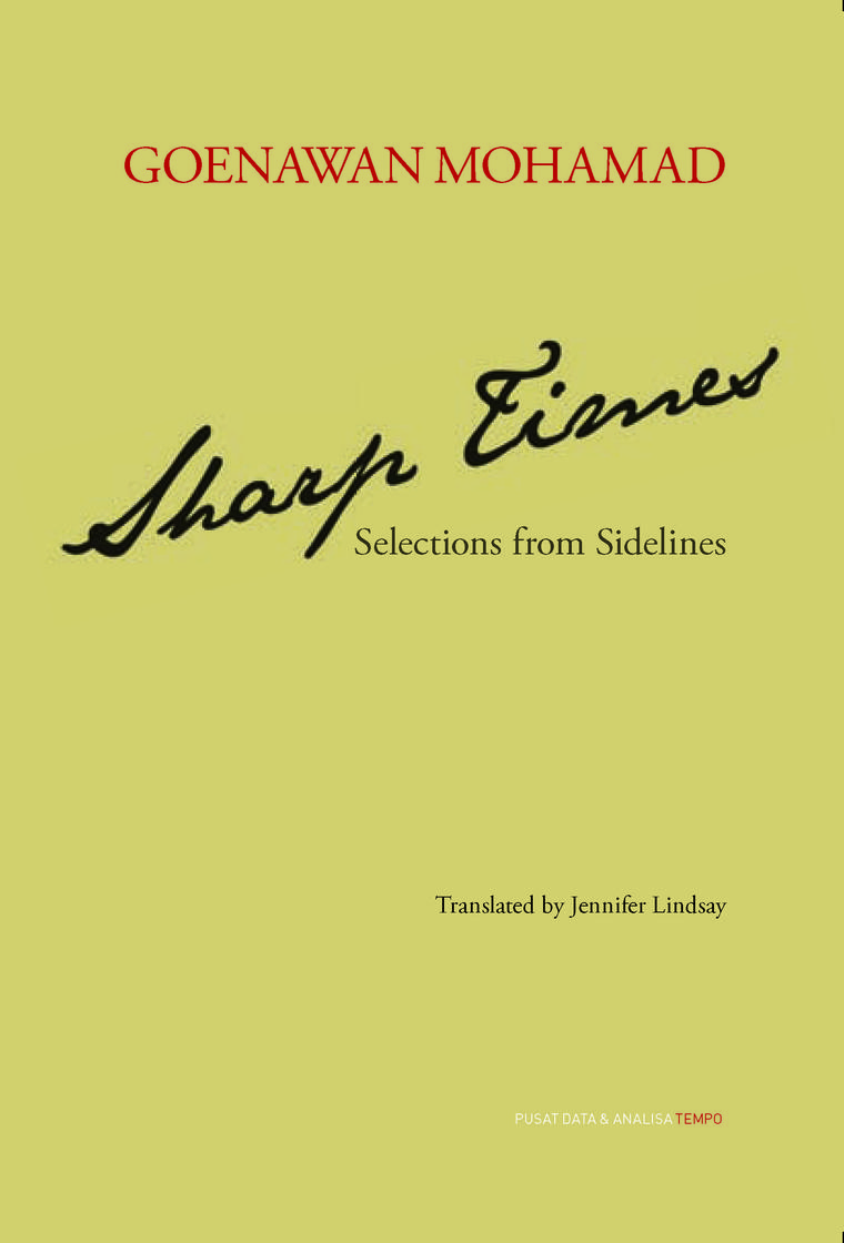 Jual Buku Sharp Times Selections From Sidelines Oleh Goenawan