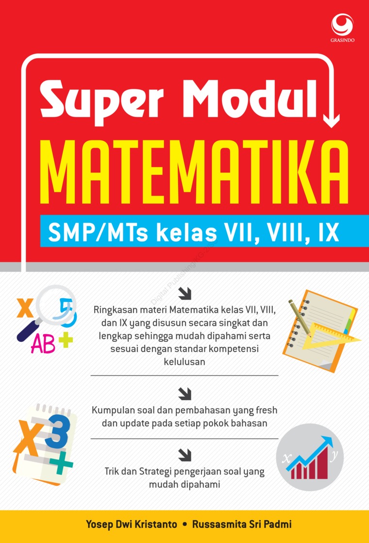 Jual Buku Super Modul Matematika SMP MTs Kelas VII VIII IX oleh Yosep Dwi Kristanto Dan