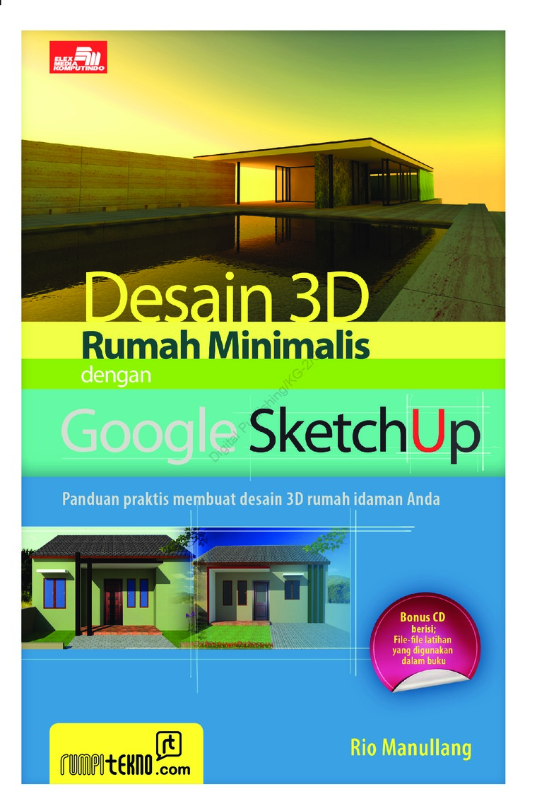Jual Buku Desain 3D Rumah Minimalis Dengan Google SketchUp Oleh Rio