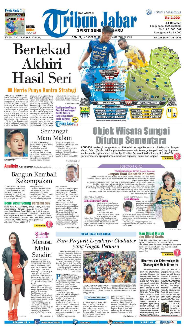 Jual Koran Tribun Jabar 09 Oktober 2017 - Gramedia Digital Indonesia