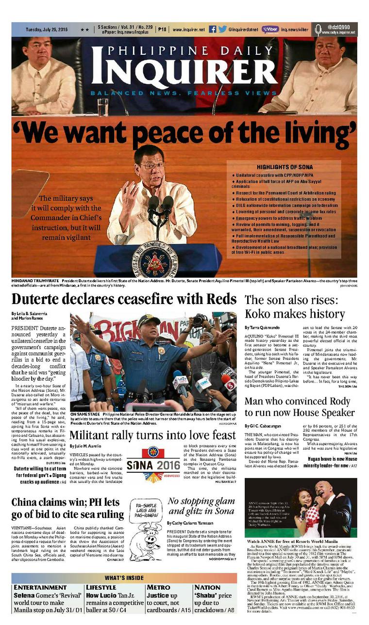 Philippine Daily Inquirer Newspaper 25 July 2016 Gramedia Digital   PH PDI2016MTH07DT25 B 